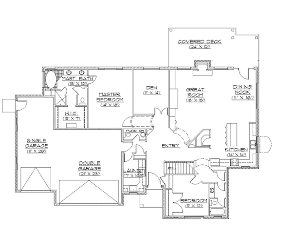Home Plan - Cottage Floor Plan - Main Floor Plan #945-109