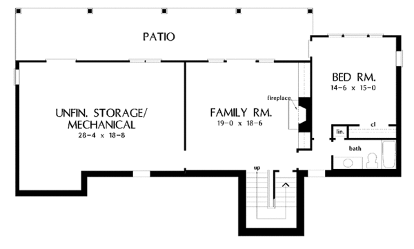 House Plan Design - Craftsman Floor Plan - Lower Floor Plan #929-431