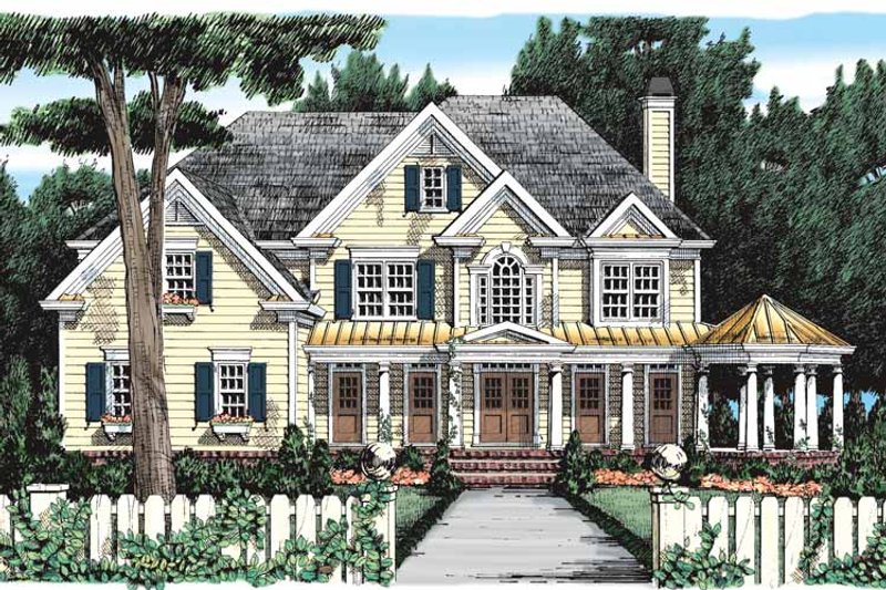Home Plan - Exterior - Front Elevation 6 for Colonial House Plan #927-393 - 5 bed, 4.5 bath