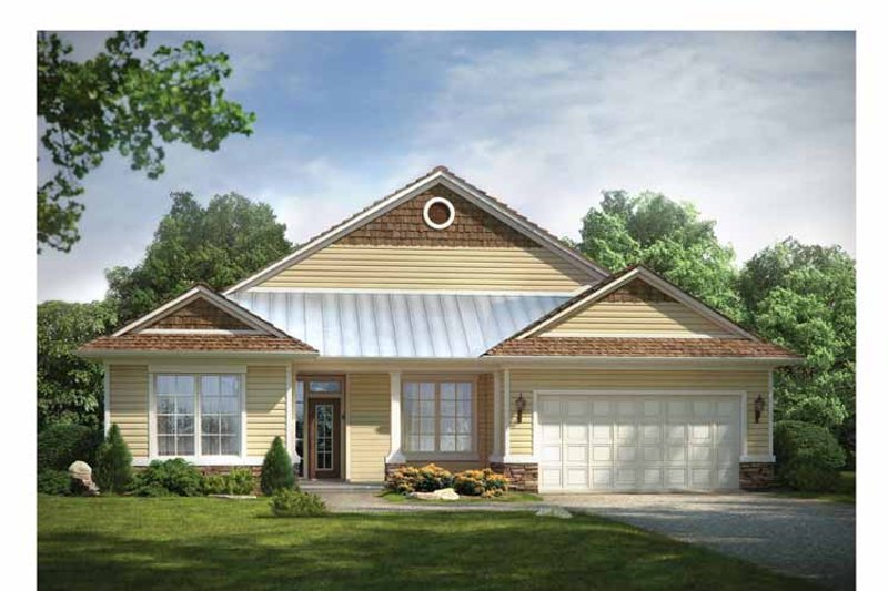 Architectural House Design - Exterior - Front Elevation 3 for Country House Plan #938-1 - 3 bed, 2.5 bath