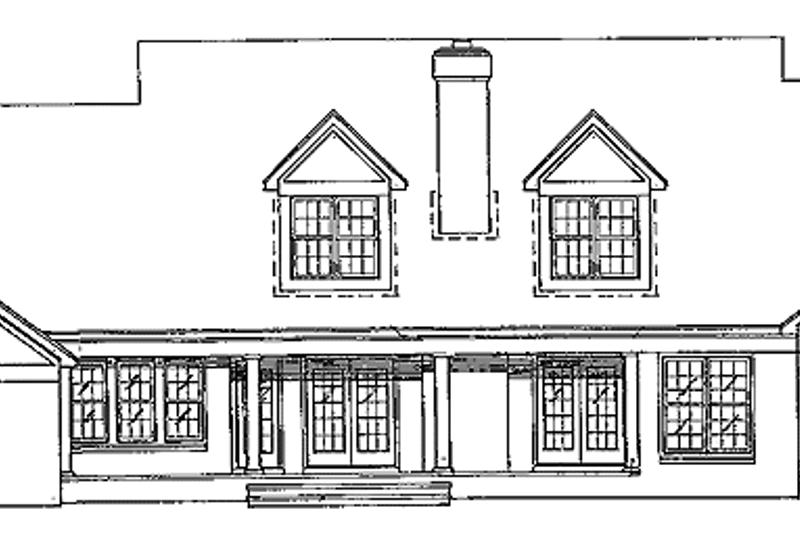 Home Plan - Exterior - Rear Elevation for Country House Plan #952-155 - 3 bed, 2.5 bath