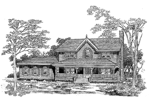 House Plan Design - Exterior - Front Elevation for Victorian House Plan #47-1025 - 4 bed, 3 bath