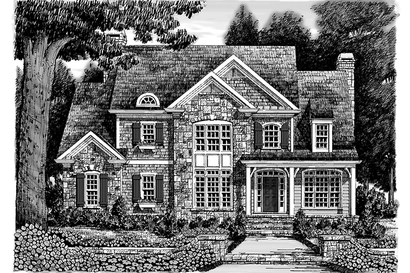 House Blueprint - Exterior - Front Elevation 4 for Country House Plan #927-869 - 4 bed, 3.5 bath
