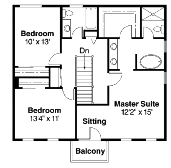 Home Plan - Mediterranean Floor Plan - Upper Floor Plan #124-428