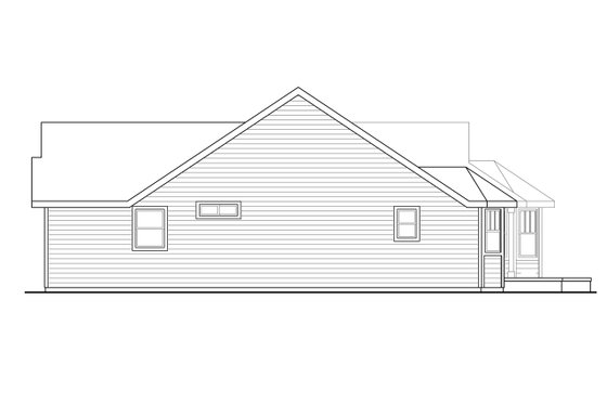 Exterior - Other Elevation 4 for Country House Plan #124-931 - 3 bed, 2 bath