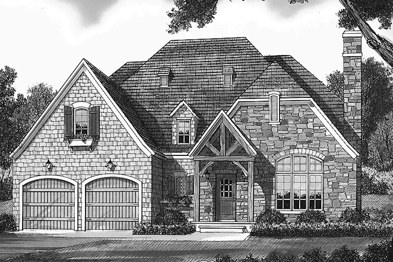 Home Plan - Exterior - Front Elevation 3 for Country House Plan #453-442 - 3 bed, 2.5 bath