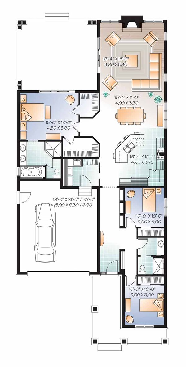 Home Plan - Traditional Floor Plan - Main Floor Plan #23-2531