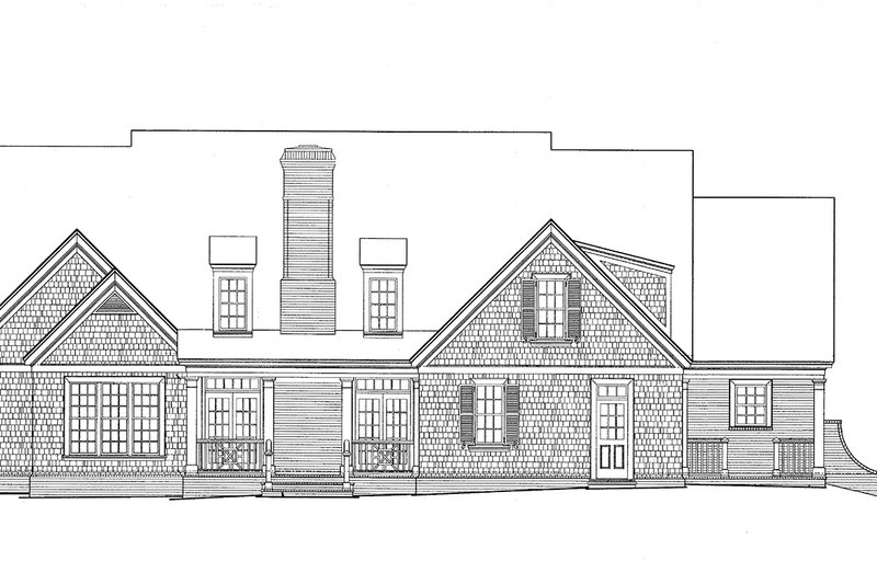 Home Plan - Exterior - Rear Elevation for Country House Plan #429-338 - 3 bed, 2.5 bath