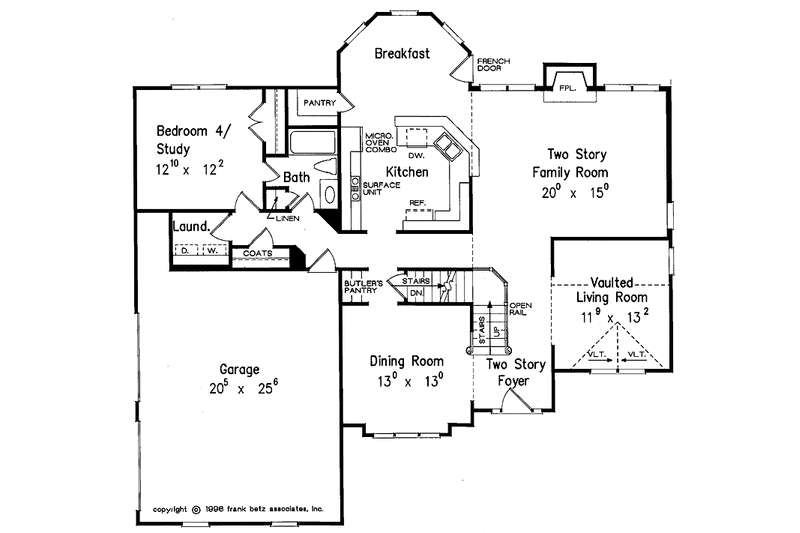 Dream House Plan - Floor Plan - Main Floor for Colonial House Plan #927-184 - 4 bed, 3 bath