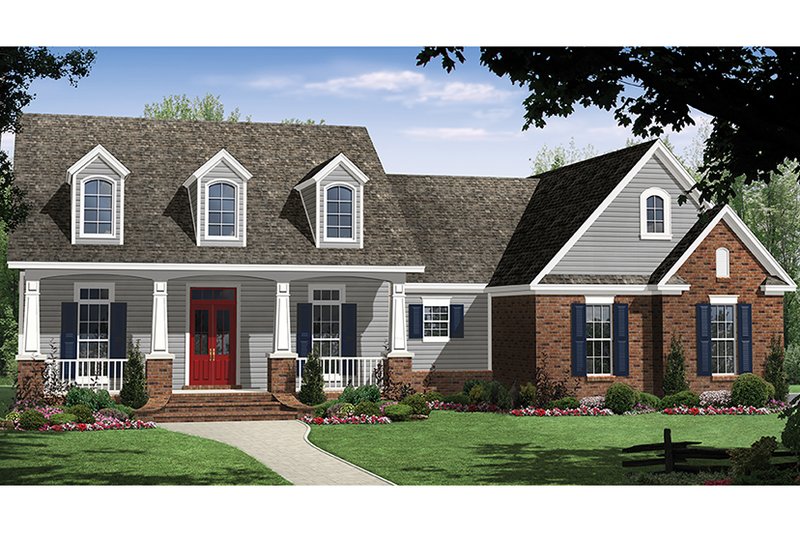 Architectural House Design - Ranch Exterior - Front Elevation Plan #21-435