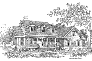 Country Exterior - Front Elevation Plan #929-184