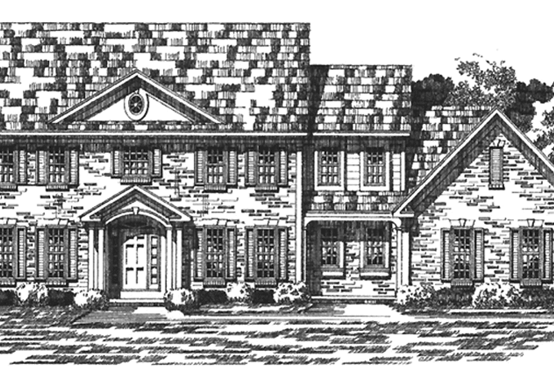 House Blueprint - Classical Exterior - Front Elevation Plan #1001-35