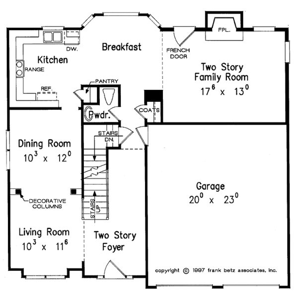 Dream House Plan - Traditional Floor Plan - Main Floor Plan #927-193