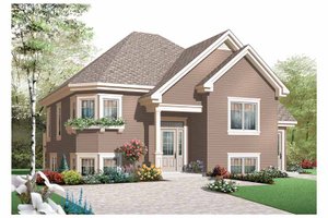 Exterior - Front Elevation 3 for Contemporary House Plan #23-2438 - 4 bed, 2 bath