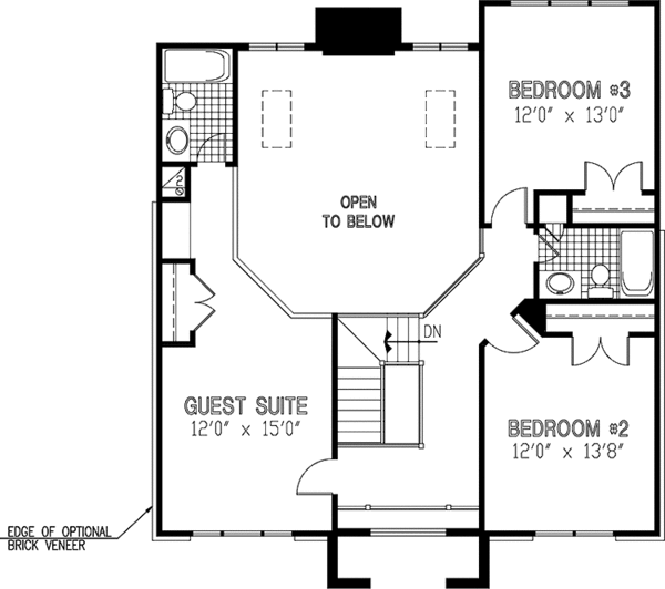 Dream House Plan - European Floor Plan - Upper Floor Plan #953-71