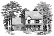 Country Style House Plan - 3 Beds 2.5 Baths 1505 Sq/Ft Plan #927-49 