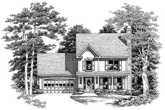 Exterior - Front Elevation 3 for Country House Plan #927-49 - 3 bed, 2.5 bath