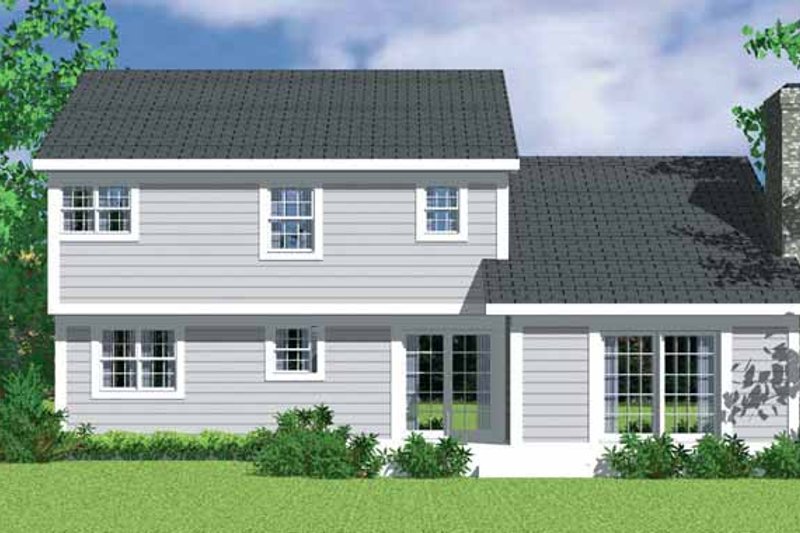 Dream House Plan - Traditional Exterior - Rear Elevation Plan #72-1071