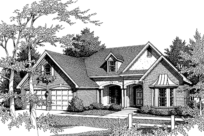 House Plan Design - Exterior - Front Elevation 3 for Ranch House Plan #952-116 - 3 bed, 2 bath