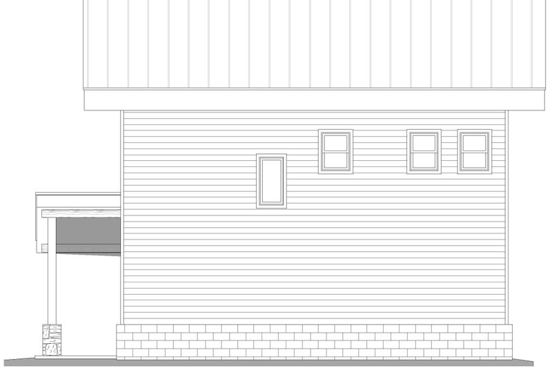 House Blueprint - Exterior - Rear Elevation for Contemporary House Plan #932-1248 - 3 bed, 2.5 bath