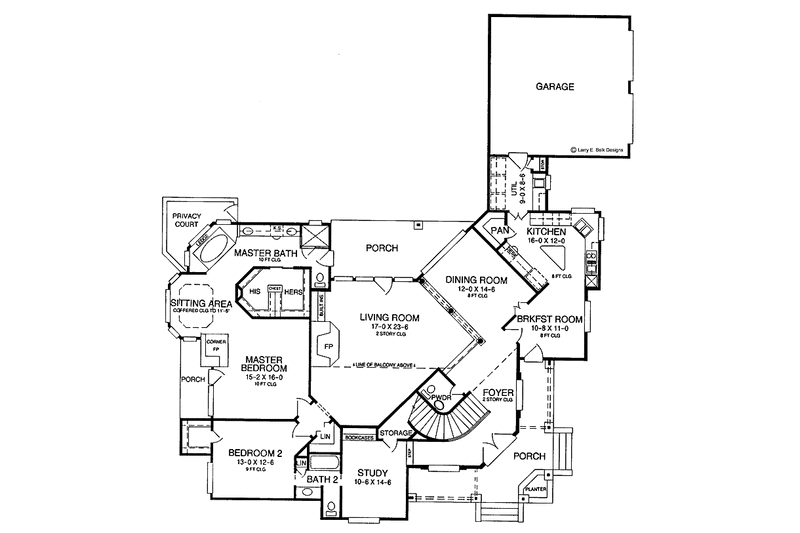 Home Plan - Floor Plan - Main Floor for Classical House Plan #952-37 - 4 bed, 3.5 bath