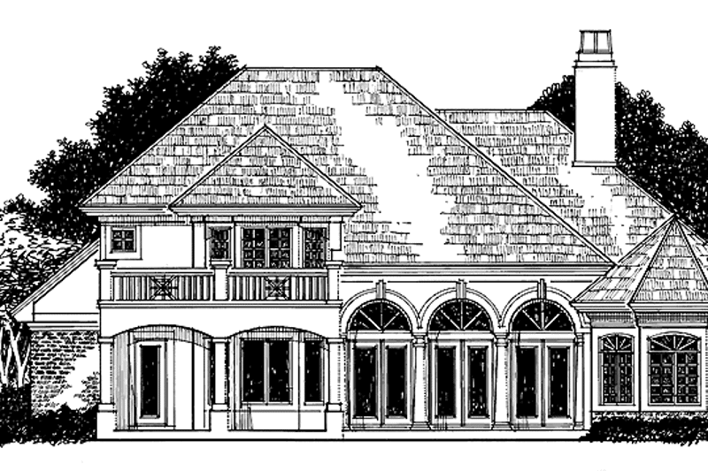 Home Plan - Exterior - Rear Elevation for Traditional House Plan #930-43 - 3 bed, 3 bath