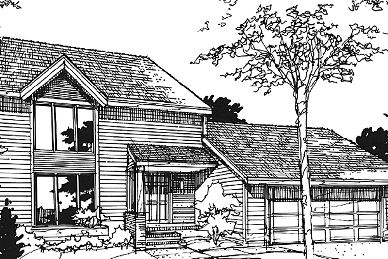 Home Plan - Prairie Exterior - Front Elevation Plan #320-1140