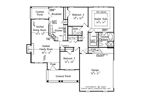 Floor Plan - Main Floor for Country House Plan #927-132 - 3 bed, 2 bath