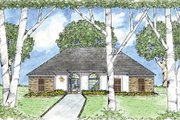 European Style House Plan - 3 Beds 2 Baths 1848 Sq/Ft Plan #36-166 