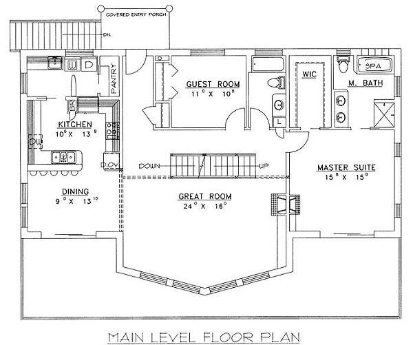 Home Plan - Bungalow Floor Plan - Main Floor Plan #117-511