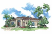 Mediterranean Style House Plan - 2 Beds 2 Baths 1608 Sq/Ft Plan #930-381 Exterior 
