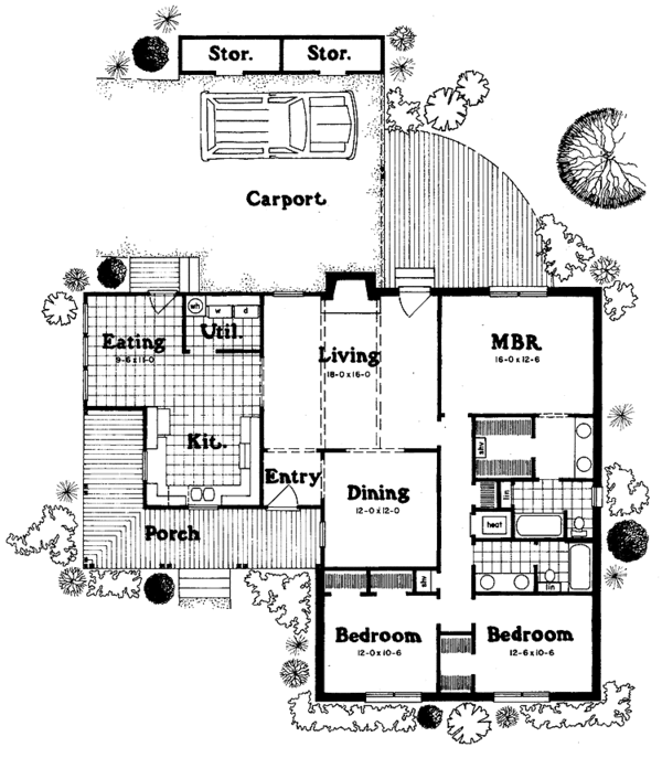 Dream House Plan - Country Floor Plan - Main Floor Plan #36-527