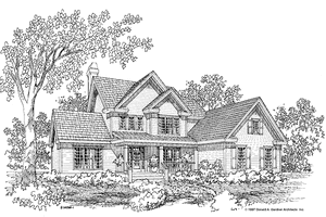 Country Exterior - Front Elevation Plan #929-282