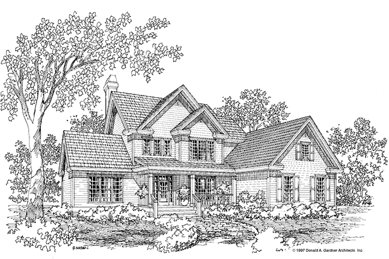 Architectural House Design - Country Exterior - Front Elevation Plan #929-282