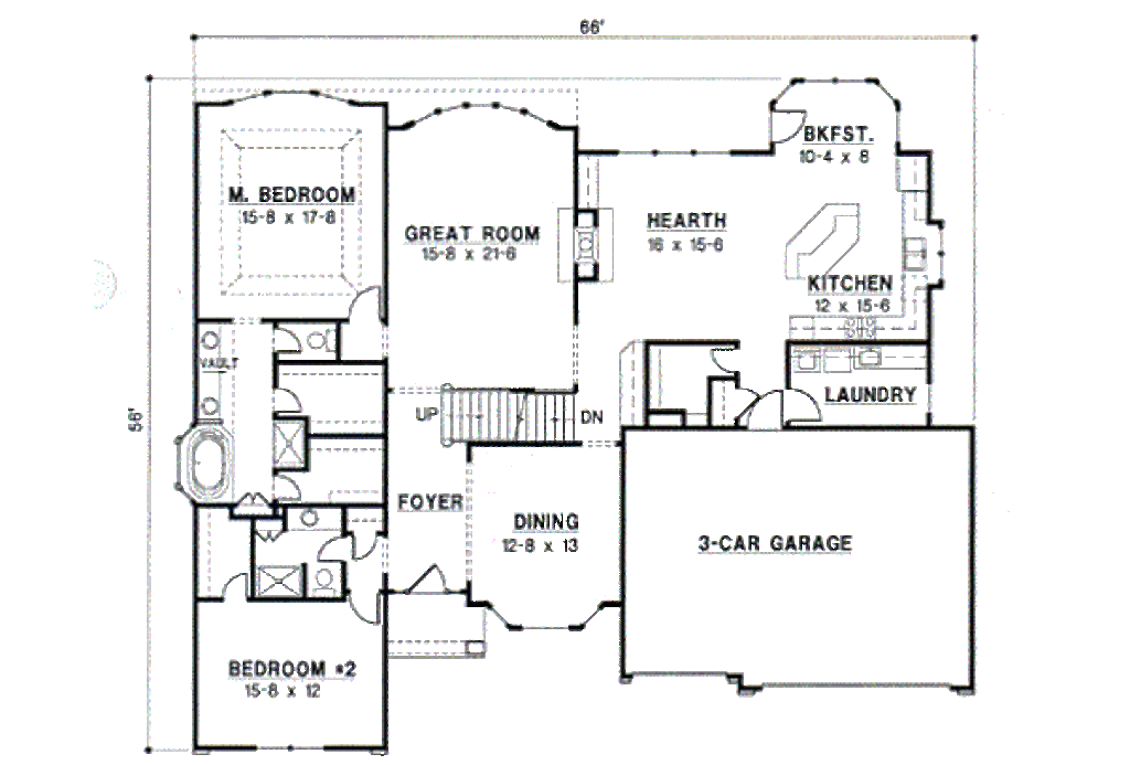 European Style House Plan - 4 Beds 3 Baths 3324 Sq/Ft Plan #67-435 ...