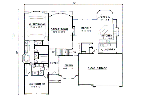 European Floor Plan - Main Floor Plan #67-435
