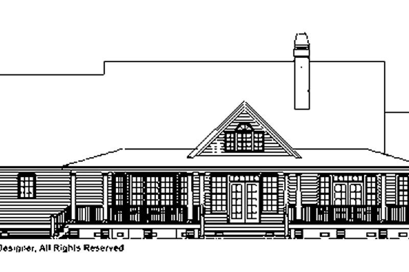 Home Plan - Exterior - Rear Elevation 1 for Country House Plan #929-535 - 4 bed, 4 bath