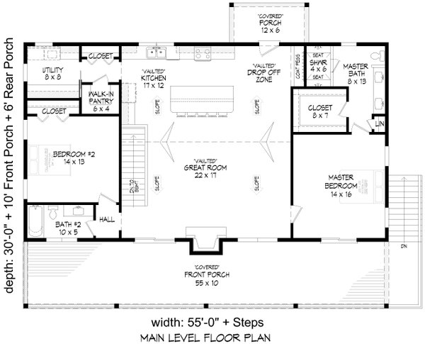 Dream House Plan - Country Floor Plan - Main Floor Plan #932-1017