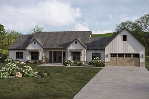 Dream House Plan - Farmhouse Exterior - Front Elevation Plan #455-735