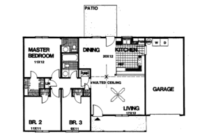 Floor Plan - Main Floor for Country House Plan #30-236 - 3 bed, 2.5 bath