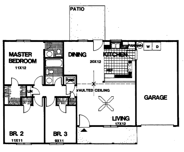 House Design - Country Floor Plan - Main Floor Plan #30-236
