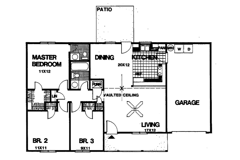Architectural House Design - Floor Plan - Main Floor for Country House Plan #30-236 - 3 bed, 2.5 bath