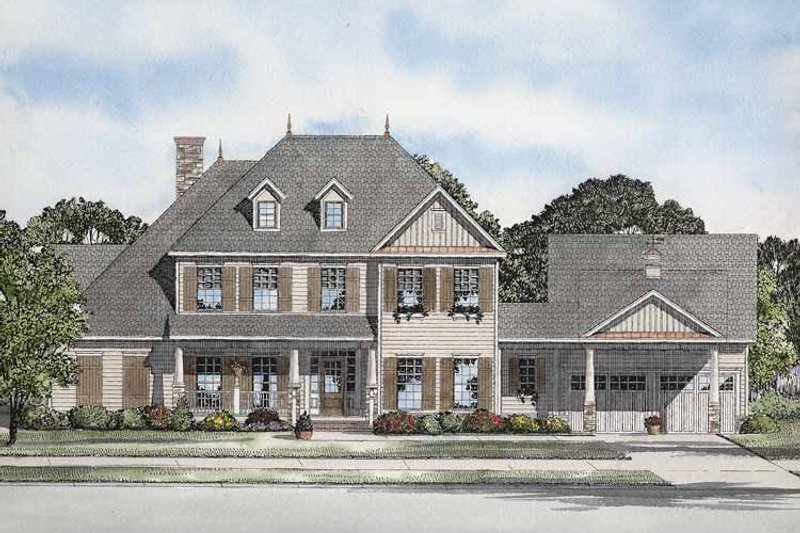 House Plan Design - Colonial Exterior - Front Elevation Plan #17-2860