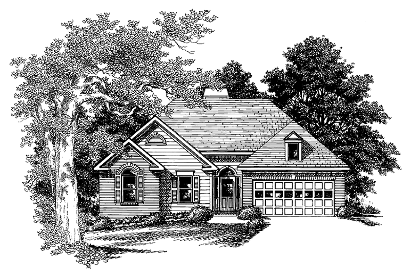 Home Plan - Exterior - Front Elevation 3 for Ranch House Plan #927-591 - 3 bed, 2 bath
