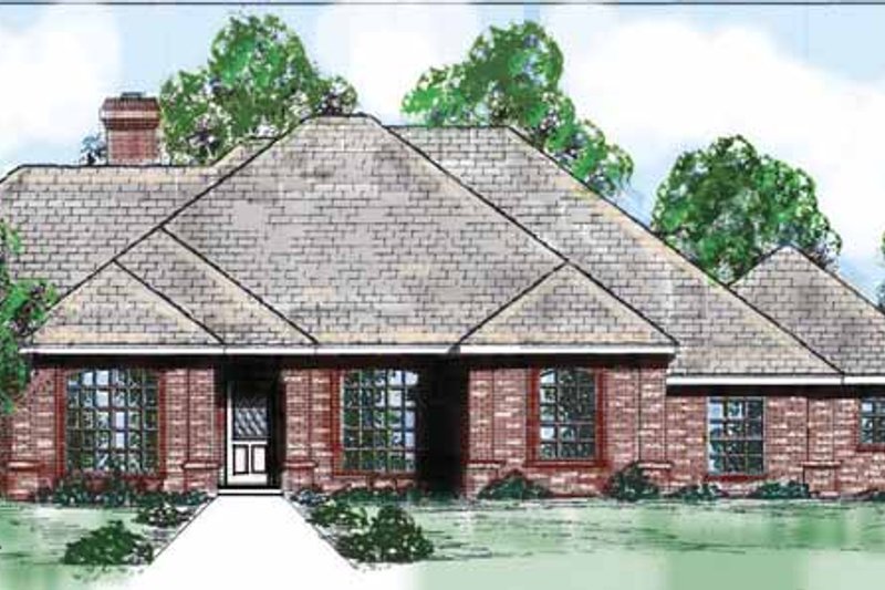 House Blueprint - Country Exterior - Front Elevation Plan #52-252