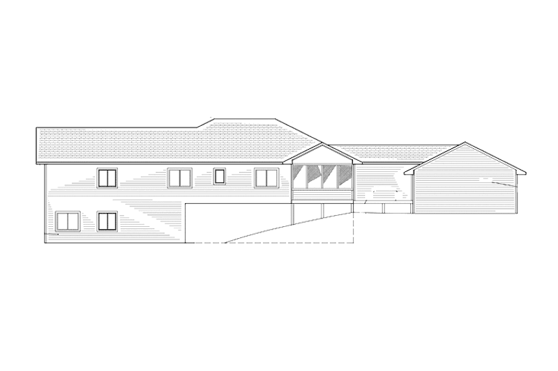 Dream House Plan - Exterior - Rear Elevation for Ranch House Plan #939-8 - 3 bed, 2.5 bath