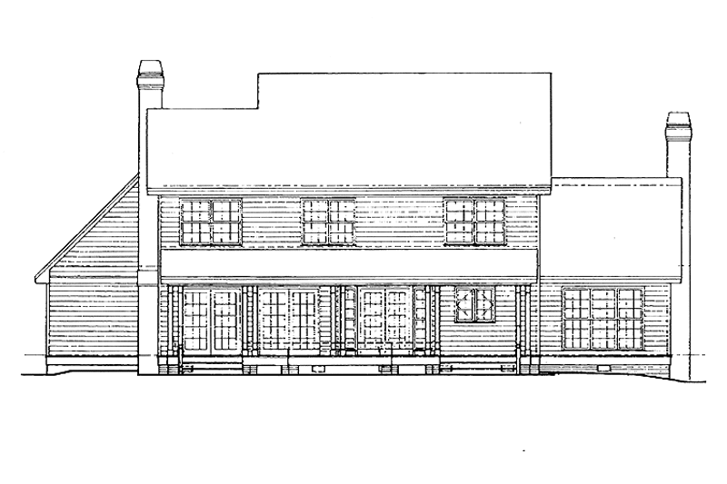 Home Plan - Exterior - Rear Elevation for Country House Plan #929-134 - 4 bed, 3 bath