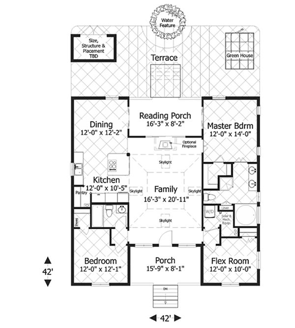 Bungalow Floor Plan - Main Floor Plan #56-619