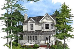 Victorian Exterior - Front Elevation Plan #56-150