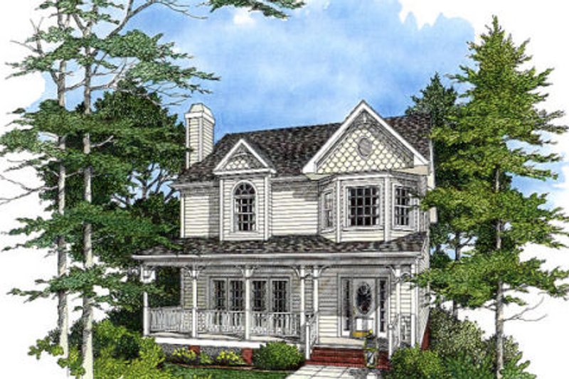 Victorian Style House Plan - 3 Beds 2.5 Baths 1985 Sq/Ft Plan #56-150